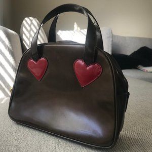 Vintage Moschino Redwall Top Handle Heart Bag Satchel purse The Nanny Fran Fine